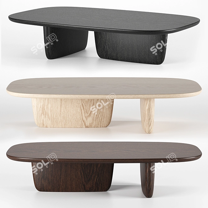Sleek Serenity: TOBI-ISHI Coffee Table 3D model image 1