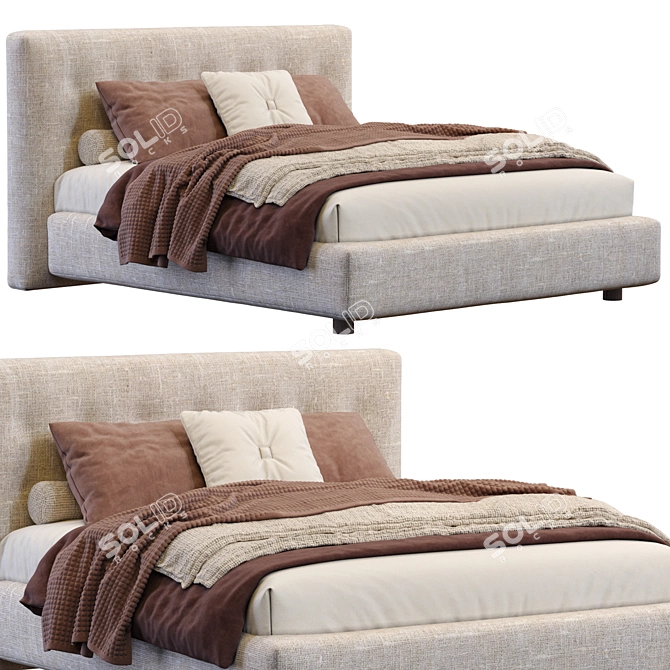 Arca Bed: Stylish Sleep Solution 3D model image 1