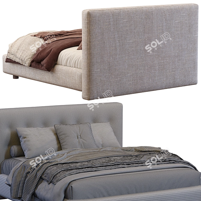 Arca Bed: Stylish Sleep Solution 3D model image 4