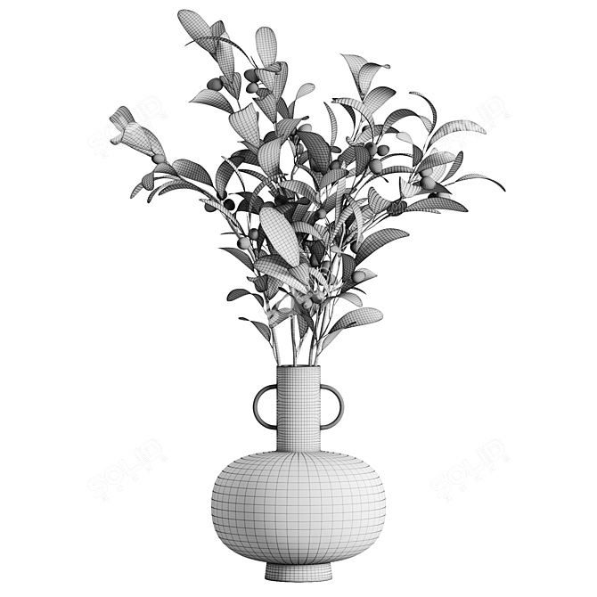Green Bouquet 05: 3D Floral Arrangement 3D model image 3