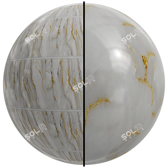 Marble Stone Covering: 2 Mat, 4K, Seamless 3D model image 1