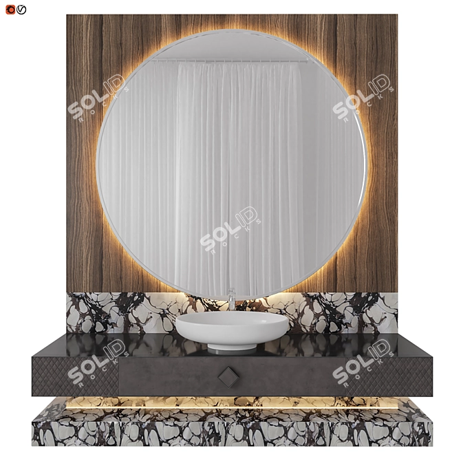 Luxury Bathroom 13: High-End 3D Model 3D model image 1