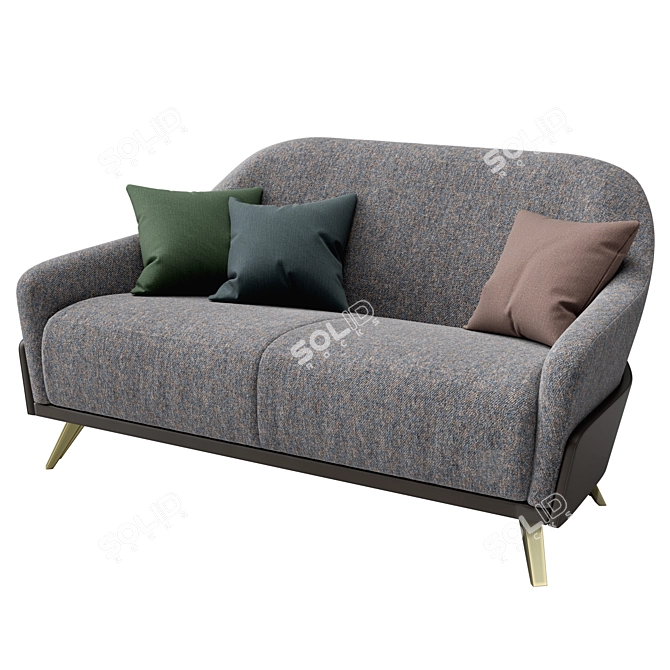 Luxurious Lion Sofa: Italian Craftsmanship and Unparalleled Comfort 3D model image 5