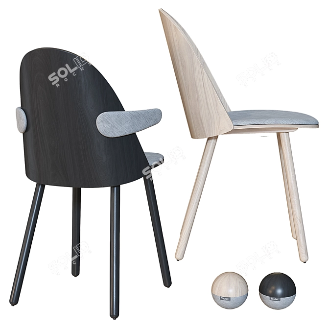 Modern TEULAT Uma Chair - Comfort and Style 3D model image 4