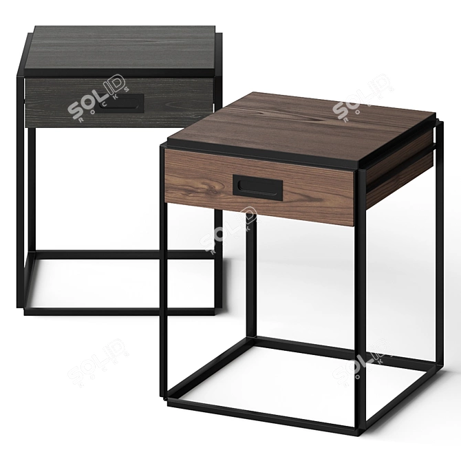 Cosmo Nightstand Table: Sleek and Stylish Bedside Storage 3D model image 1