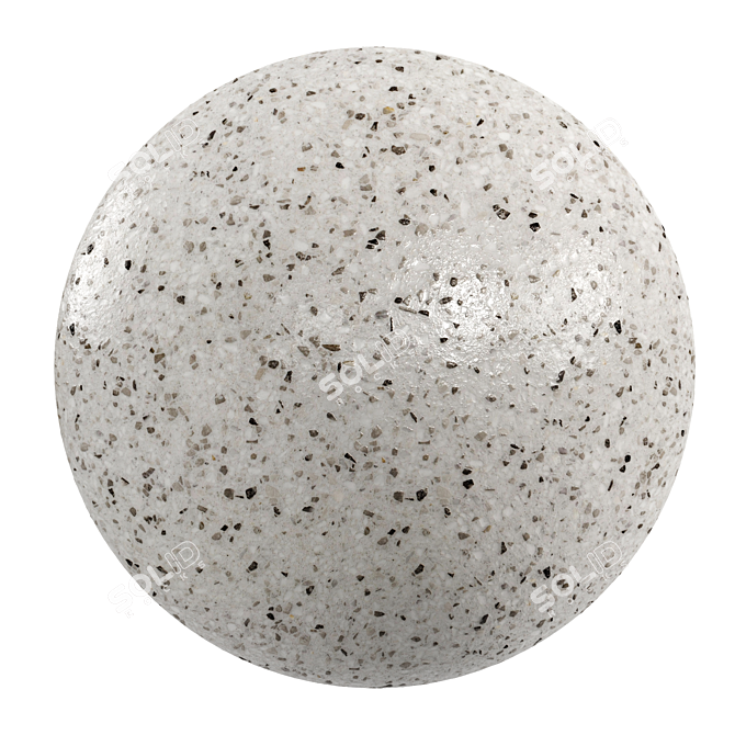 PBR Terrazzo Marble 3D Texture 3D model image 1