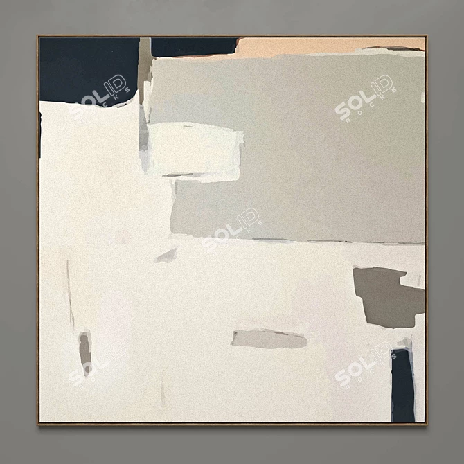 Abstract Plaster Frame Set 3D model image 2