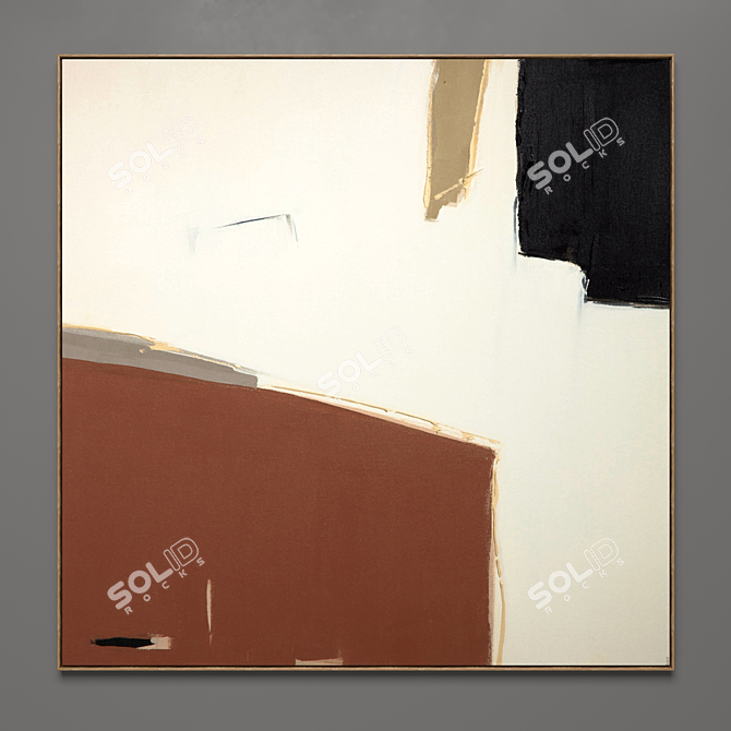 Abstract Square Photo Frames Set 3D model image 2