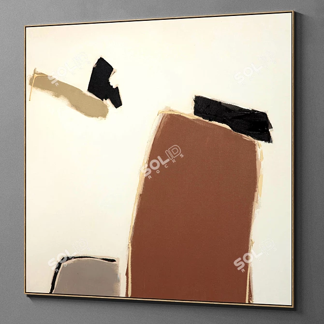 Abstract Square Photo Frames Set 3D model image 4