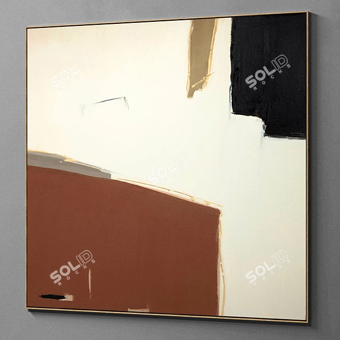 Abstract Square Photo Frames Set 3D model image 5