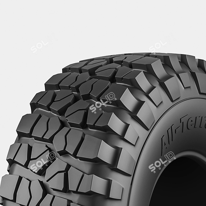 All-Terrain Tire 3D model image 2