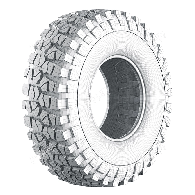 All-Terrain Tire 3D model image 3