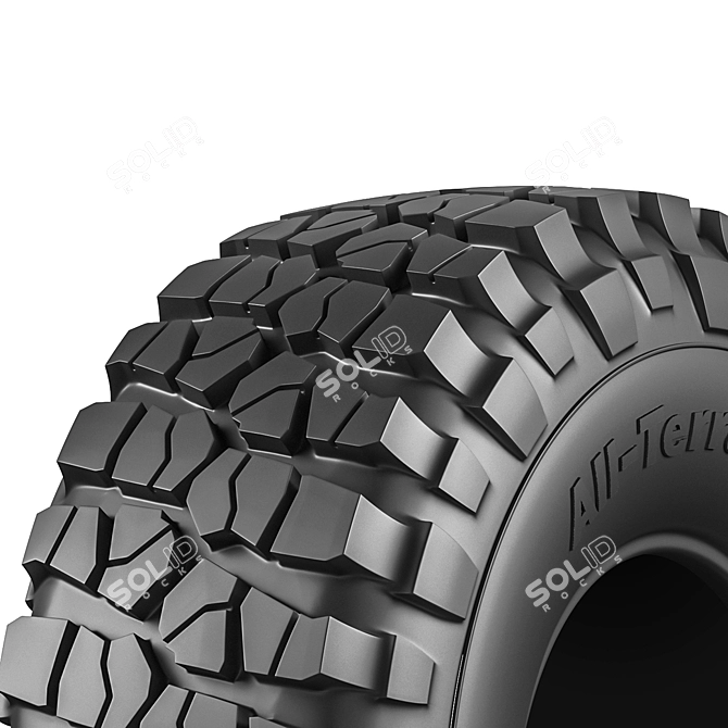 All-Terrain Tire 3D model image 5