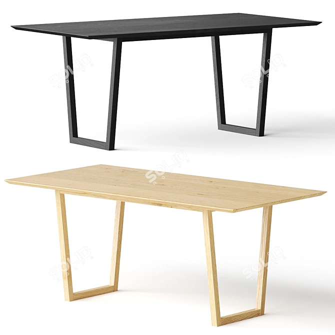 Elegant Tren Dining Table 3D model image 1