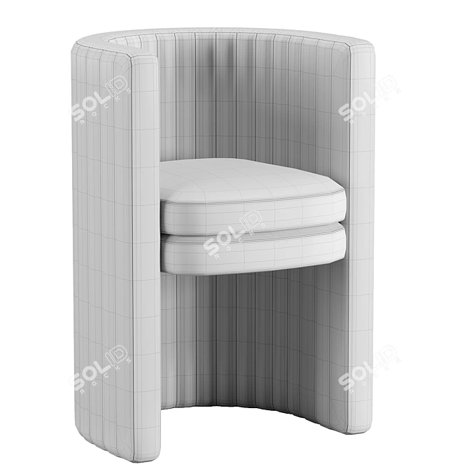 Pink Velvet Accent Chair | Meridian Furniture Selena 3D model image 4