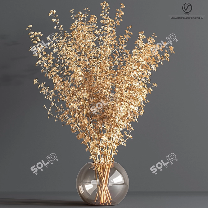 Luxury Flora Collection Bouquet 3D model image 2