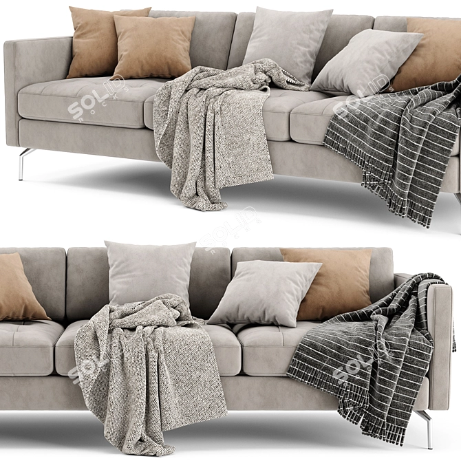 Modern BoConcept Osaka 3-Seater Sofa 3D model image 5