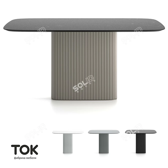 Velvet Sl Dining Table by Tok Furniture 3D model image 1