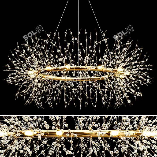 Elegant Fleur Chandelier 3D model image 1