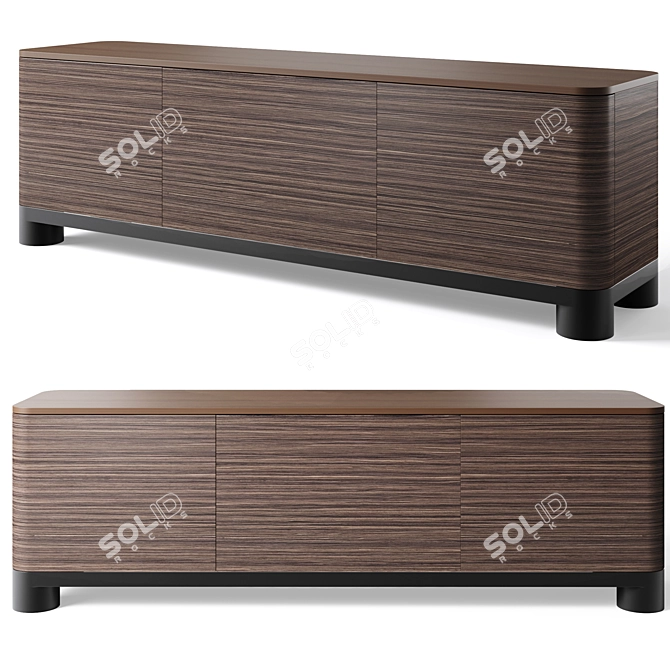 Sleek Dining Storage Solution 3D model image 4