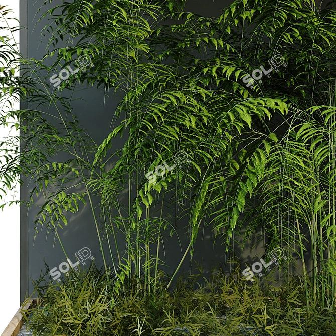 Green Oasis Interior Vertical Partition 3D model image 3