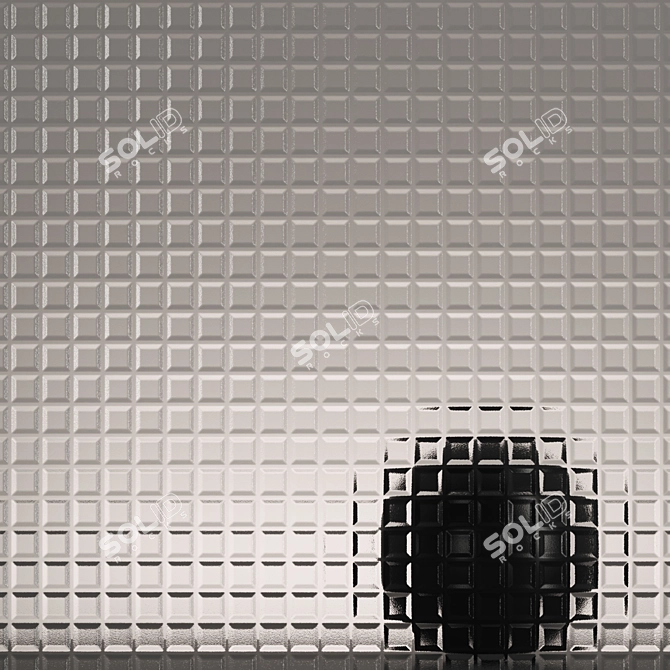 Embossed Glass Texture Set 3D model image 6