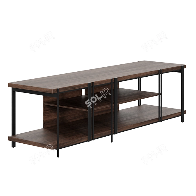 Sleek Furman Soho TV Cabinet 3D model image 4