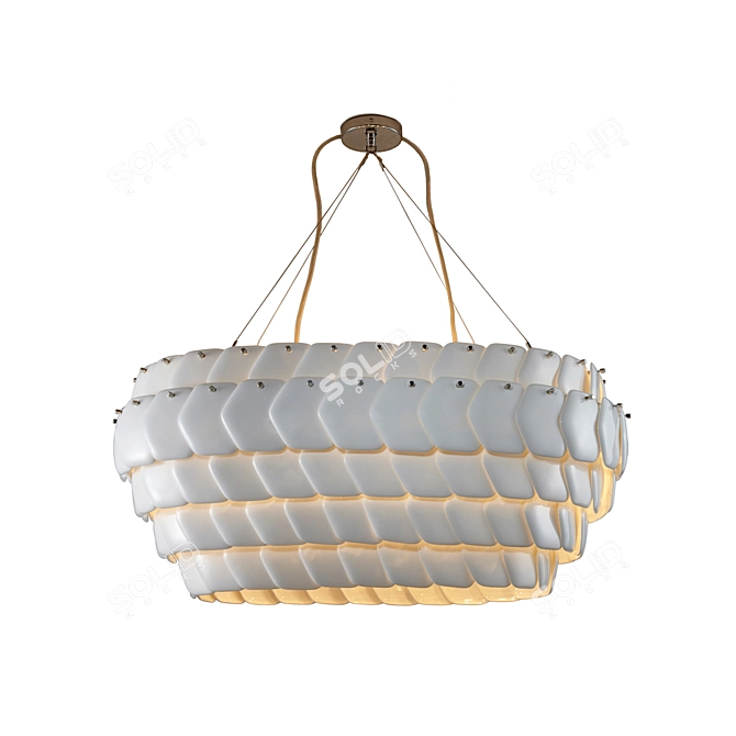 Modern Sand & Taupe Pendant Lamp 3D model image 1