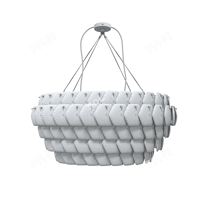 Modern Sand & Taupe Pendant Lamp 3D model image 2