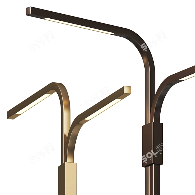 Modern LED Branch Floor Lamp 3D model image 3