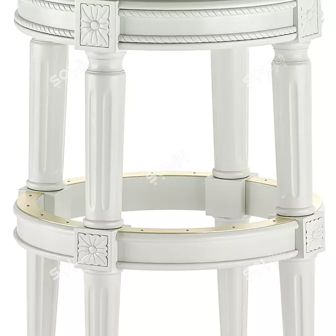 Erin Cream Swivel Barstool - Stylish and Versatile Seating 3D model image 4