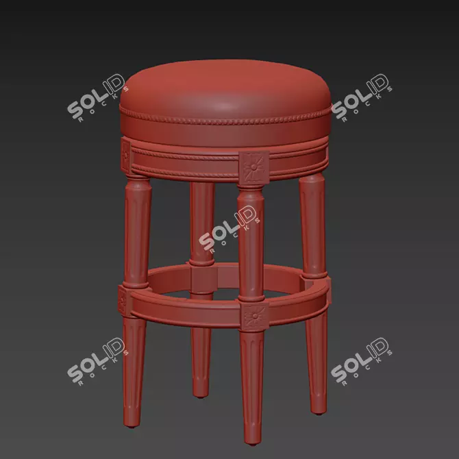 Erin Cream Swivel Barstool - Stylish and Versatile Seating 3D model image 6