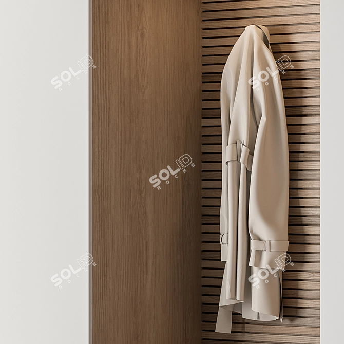 Modern White and Wood Hallway 3D model image 3