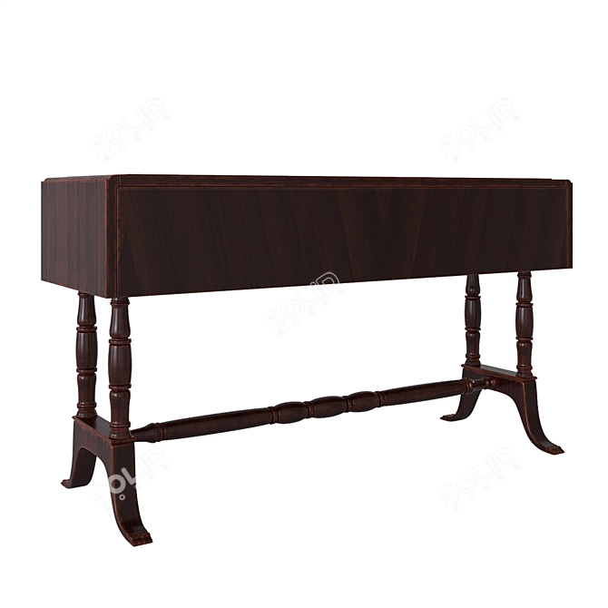 Rustic Reclaimed Wood Table 3D model image 2