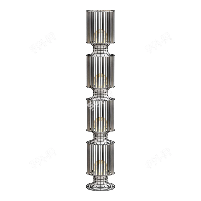 Elegant Grant Floor Lamp 3D model image 2