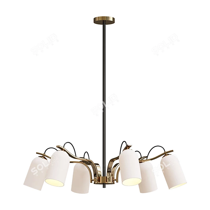 Elegant Grover Pendant Chandelier 3D model image 1