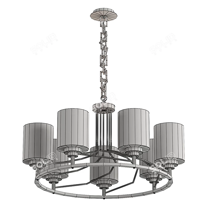 Elegant Plexus Chandelier 3D model image 2