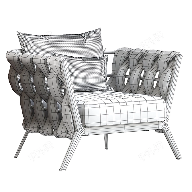 Elegant Bianca Relax Chair 3D model image 6