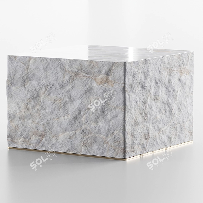 Stylish Stone Coffee Table 3D model image 5