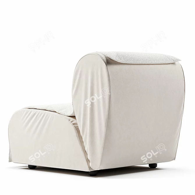 Flora Flou Contemporary Armchair 3D model image 2