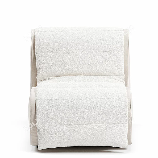 Flora Flou Contemporary Armchair 3D model image 3