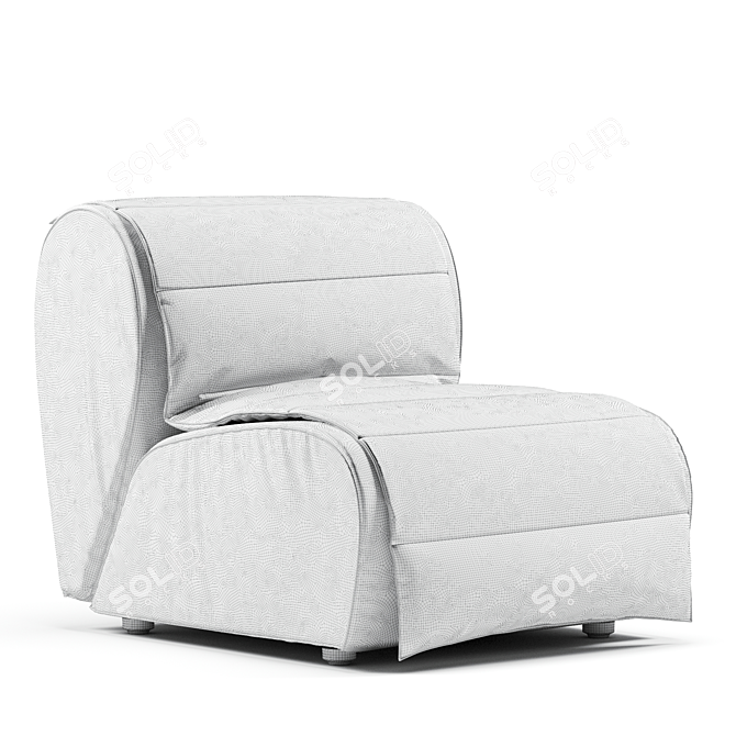 Flora Flou Contemporary Armchair 3D model image 4