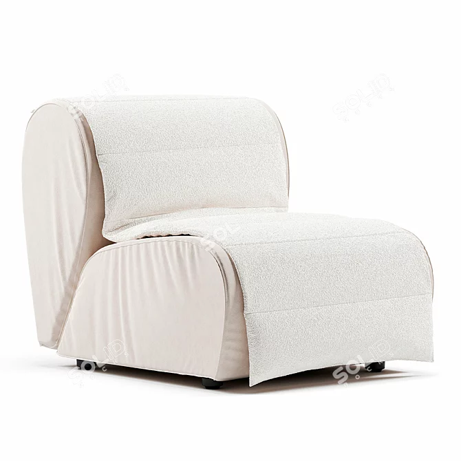 Flora Flou Contemporary Armchair 3D model image 5