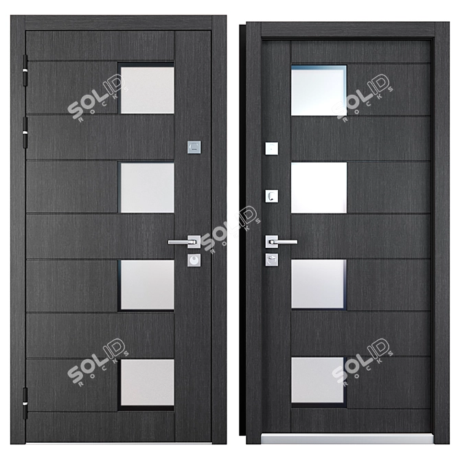Praga Favorit: Premium Metal Entrance Door 3D model image 3
