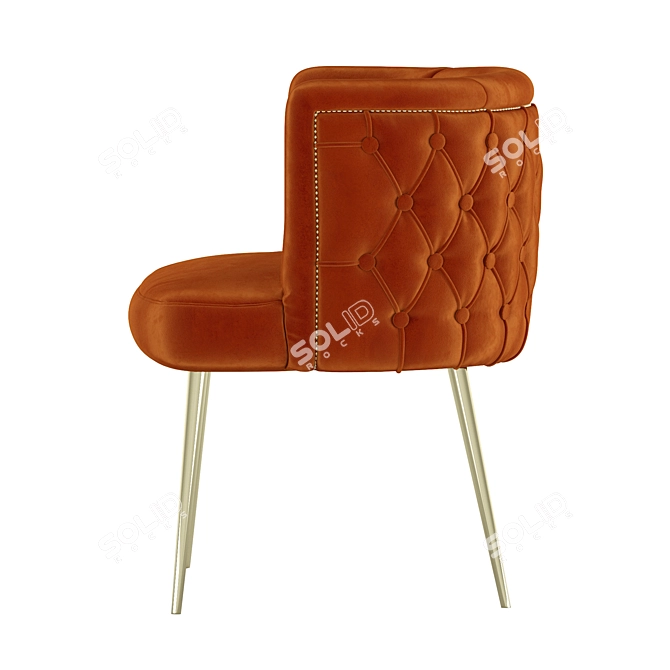 Velvet Stud Dining Chair 3D model image 4
