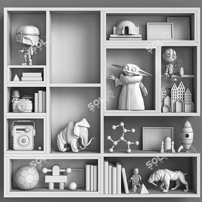 Nursery Toy Set: Decor, Furniture & More! 3D model image 5