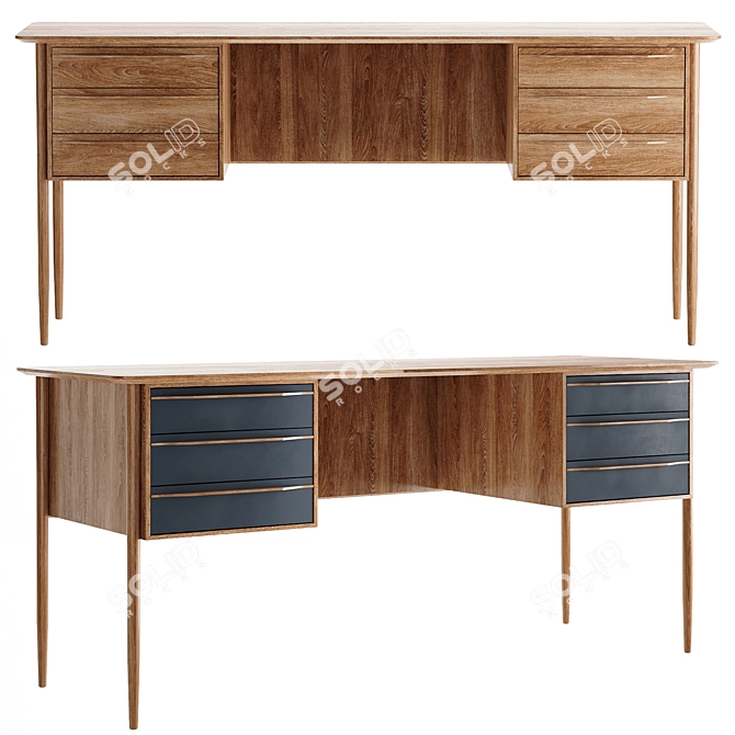 Bruni Desk: Stylish and Functional 3D model image 1