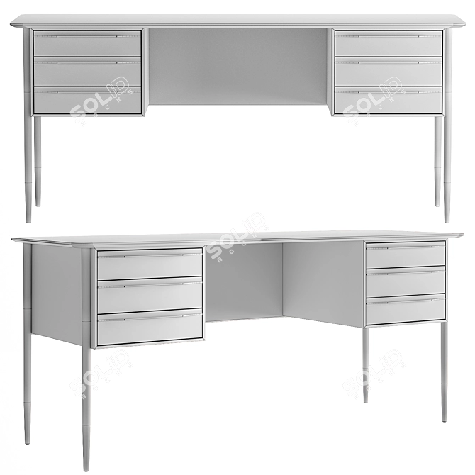 Bruni Desk: Stylish and Functional 3D model image 2