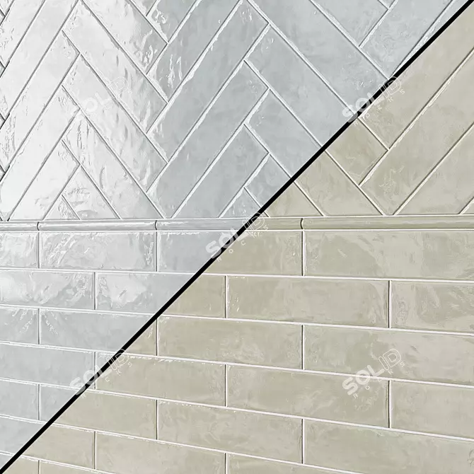 BRIXTON Ceramic Tiles 3"x12 3D model image 1