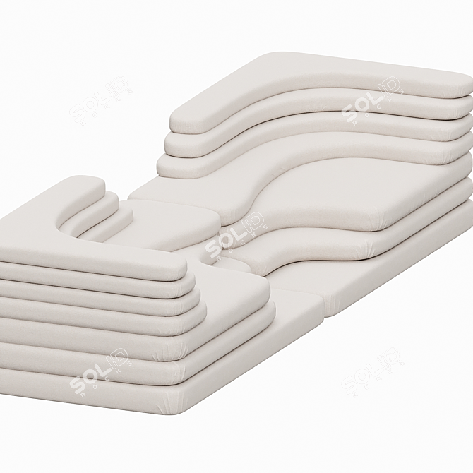 Terrazza Vegan Leather Sofa 3D model image 4